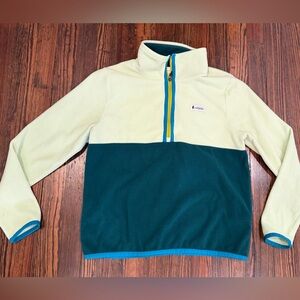 Cotopaxi Amado 1/4 Zip Fleece Pullover Women’s Sz L Lichen/deep Ocean Rn157160